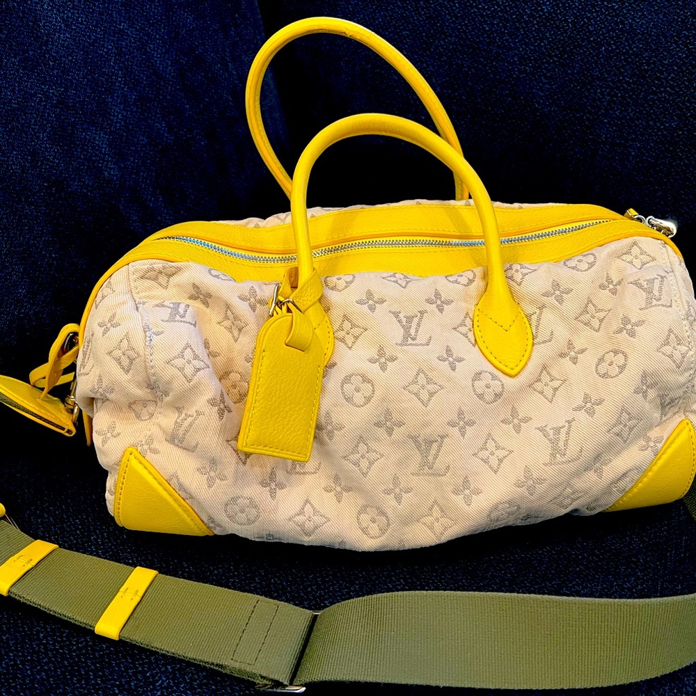 Louis Vuitton Monogram Denim Speedy Squat MM